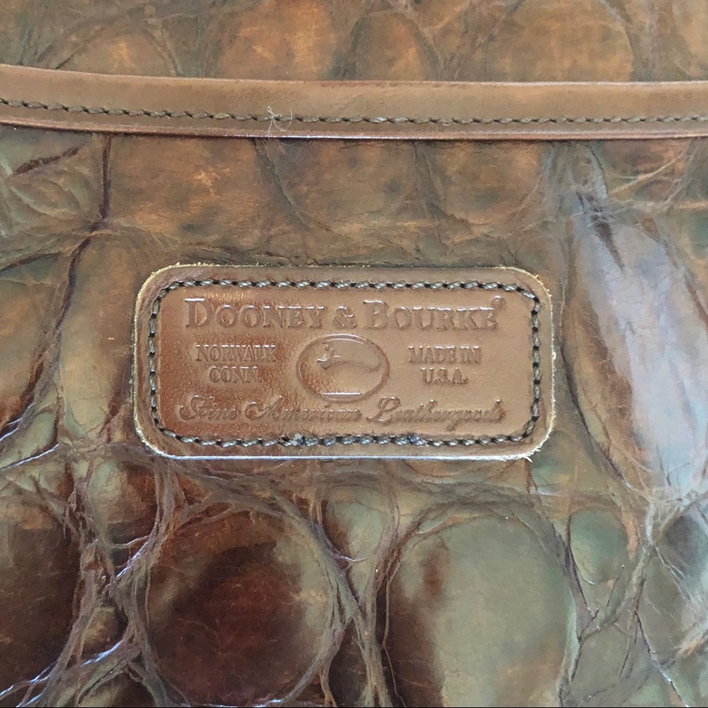 Vintage Dooney & Bourke Croc Embossed Bayou Bag - Picture 6 of 13